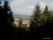 Vue sur Remiremont en direction de la vallée de la Moselle